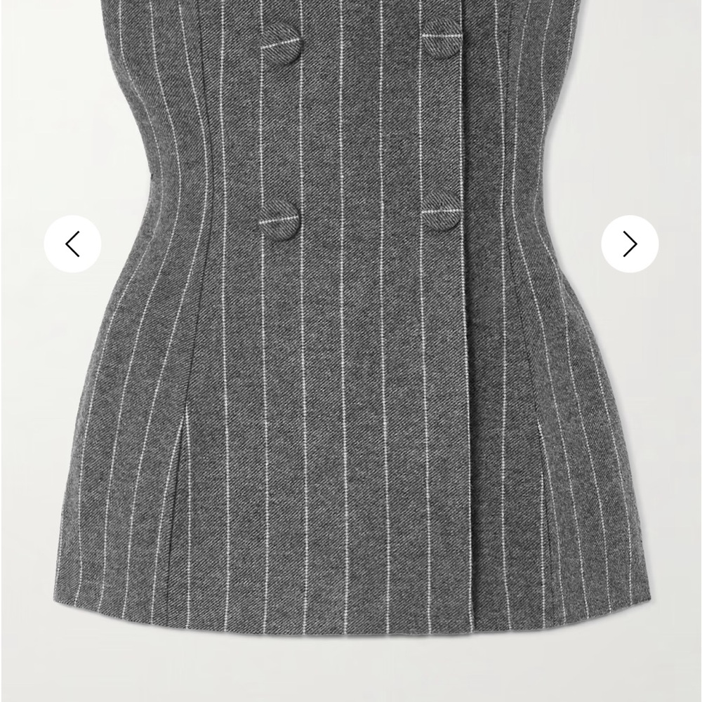 Carolina Herrera Double-Breasted Pinstripe Top